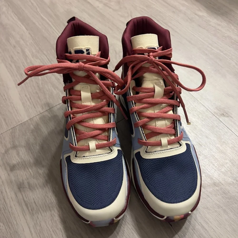 Like New APL Techloom Defender Seakers Size 7 Color Blue Cream Pink - Picture 6 of 10